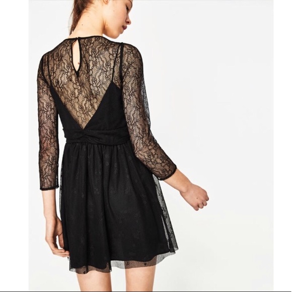 Zara Lace mesh dress NWT - Picture 4 of 4